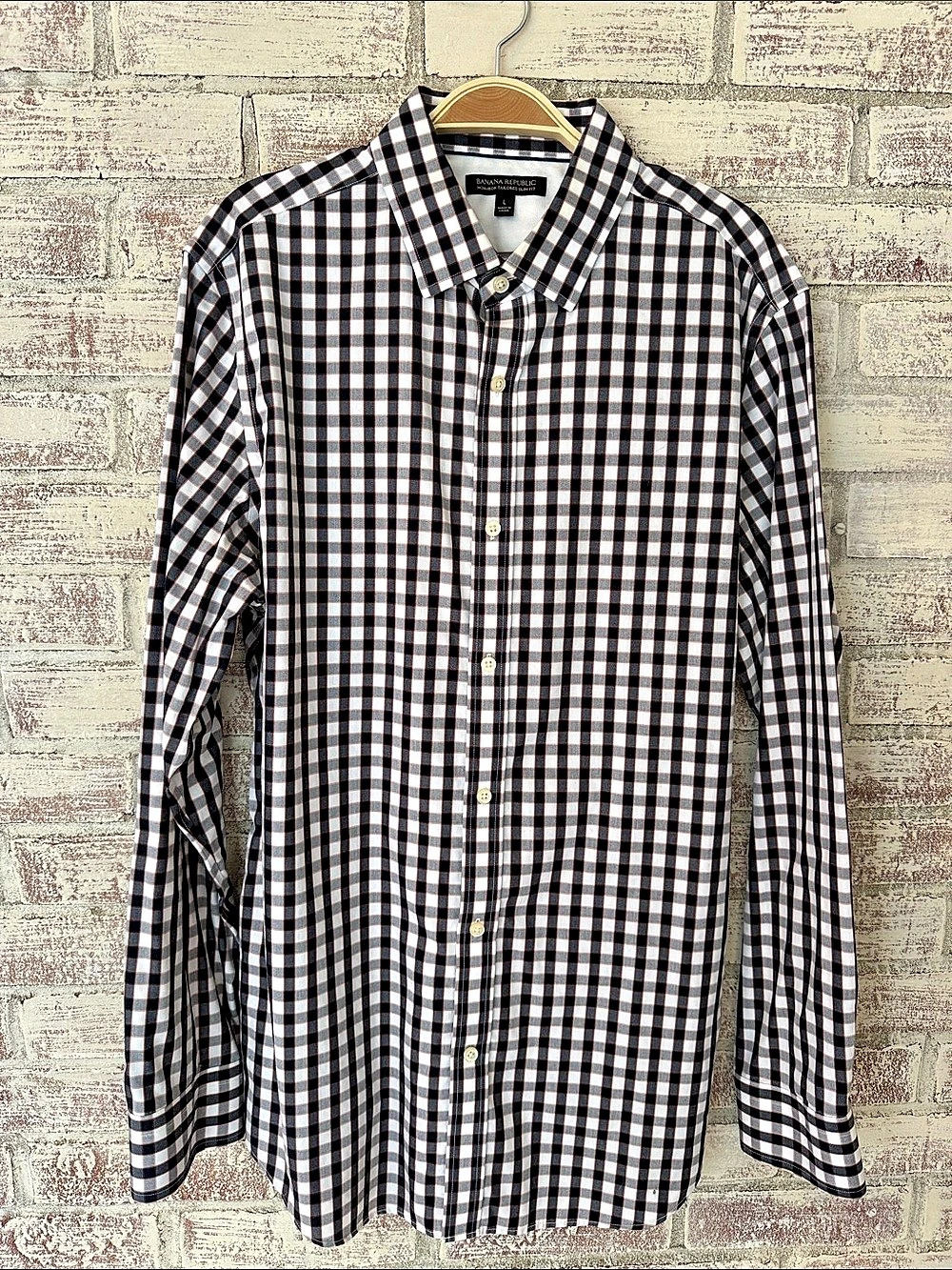 Banana Republic Non-Iron Tailored Slim Fit Gingham